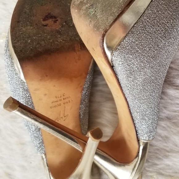 Giuseppe Zanotti Peep Toe Sparkle Pumps - Picture 9 of 15